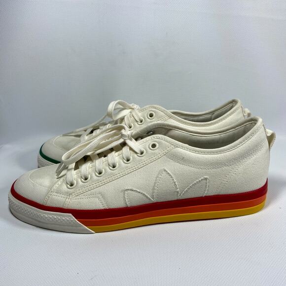ADIDAS ORIGINALS NIZZA PRIDE CANVAS SHOES SIZE 13 RAINBOW LGBT LOVE UNITY RARE main image 3
